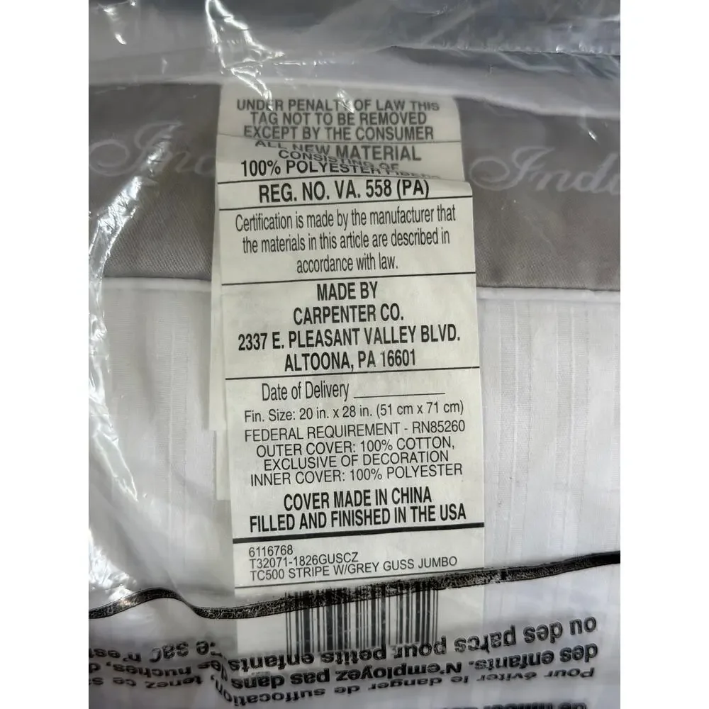 Indulgence Down Alternative Side Sleeper Pillow White Standard/Queen